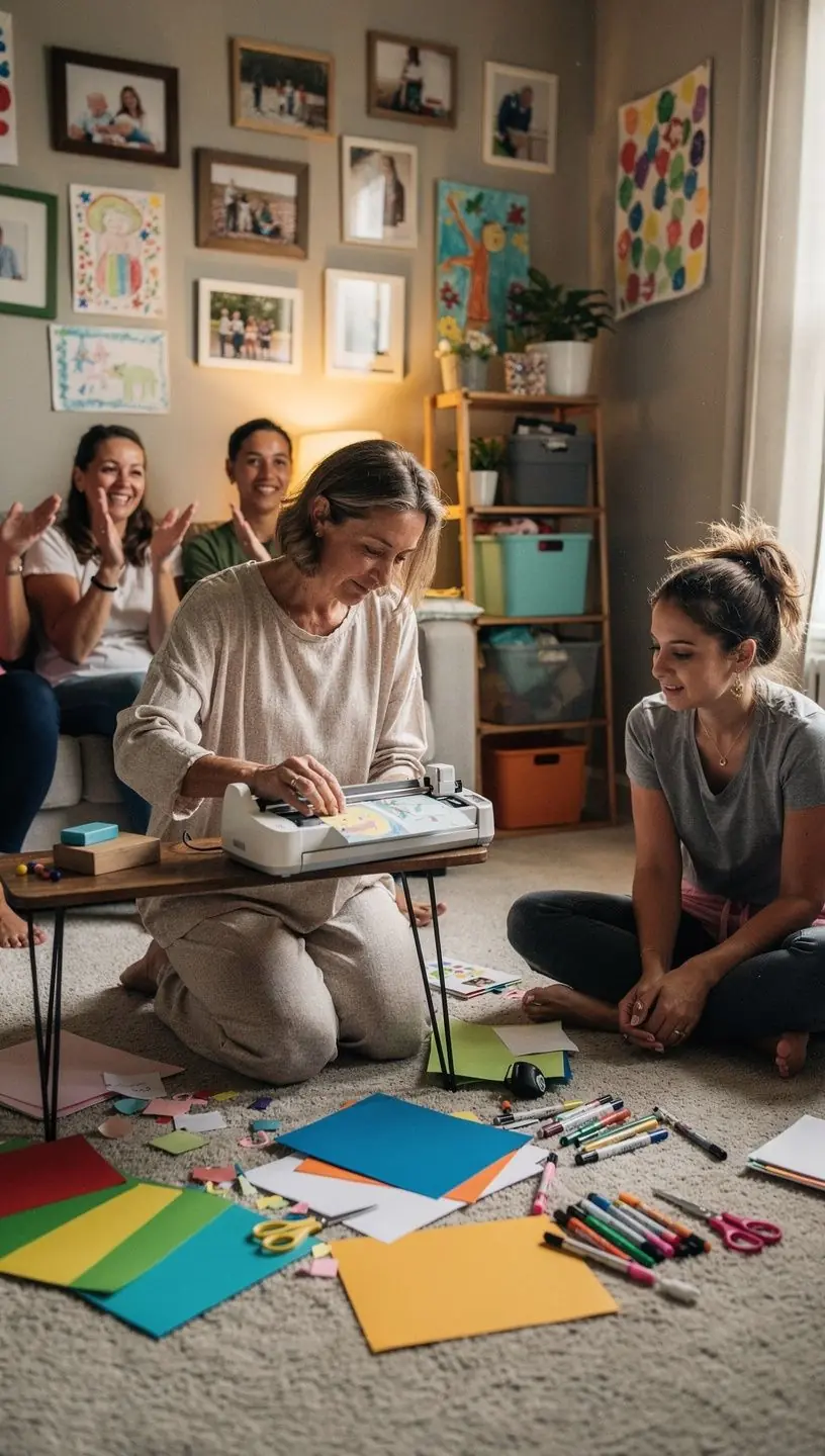 Group of people discussing plans at a meetup.