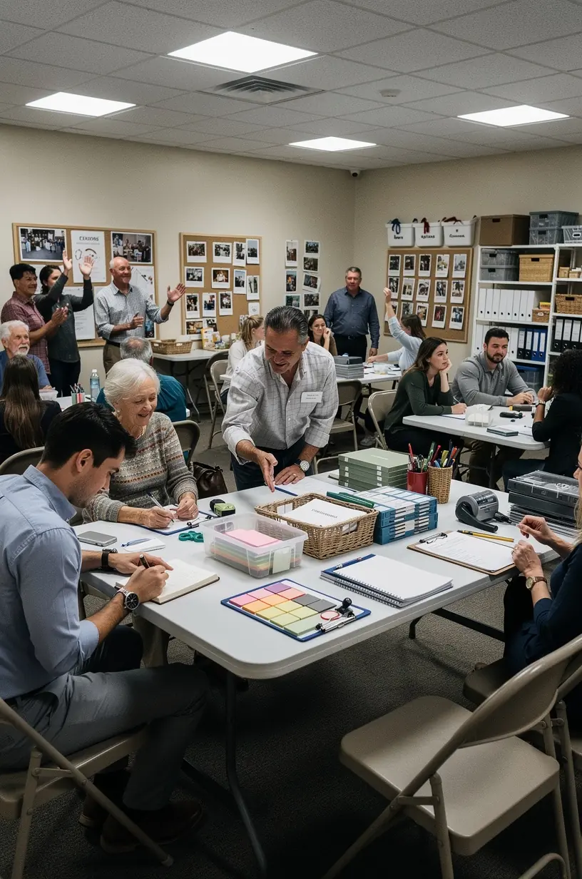 Resource list for home organization workshop planning.